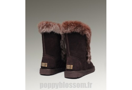 Achats Ugg-201 court Fox Fur Boots de chocolat?